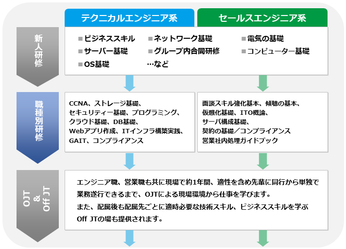 教育・研修フロー