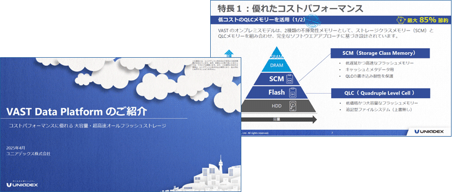 VAST Data Platform資料表紙・本文イメージ