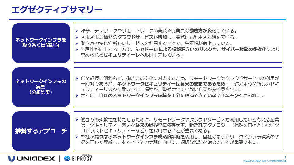 コンテンツサンプル「エグゼクティブサマリー」